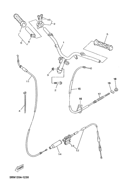 Steering handle & cable