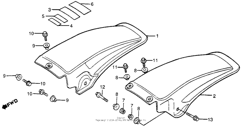 Rear fender 82-83