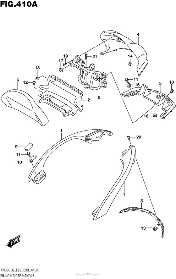 Pillion Rider Handle (An650L6 E33)
