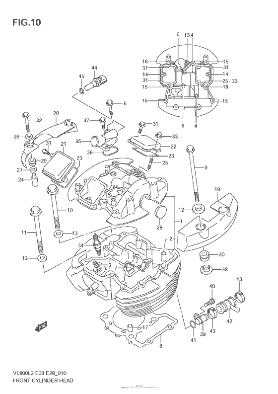 Front Cylinder Head (Vl800T  E33)
