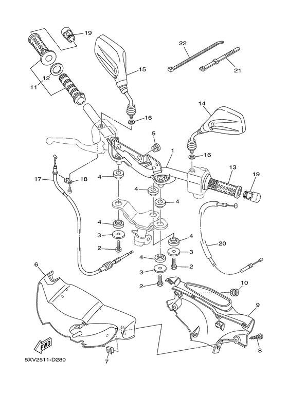 Steering handle & cable