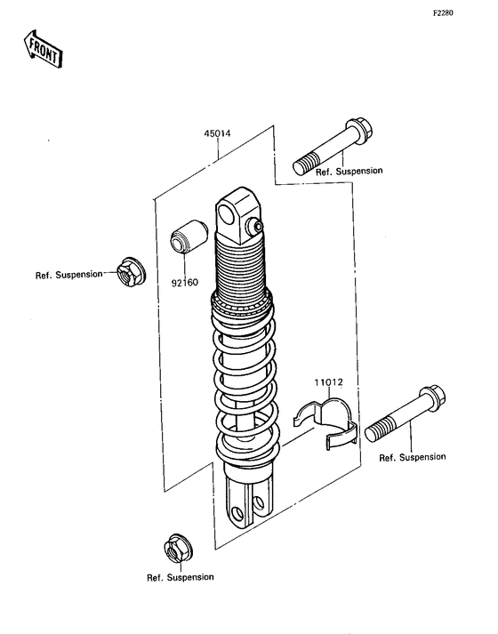 ZX750 Абсорбер удавный в сборе задний