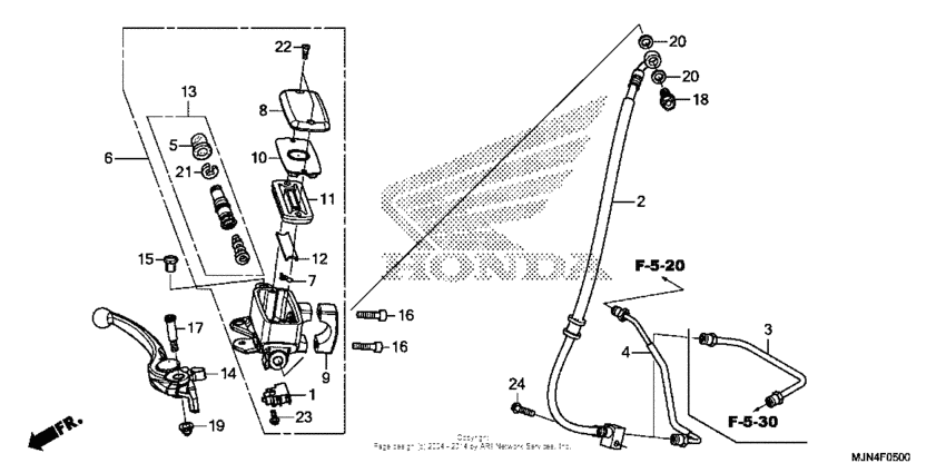 CTX1300 (ABS) Передний главный тормозной цилиндр
