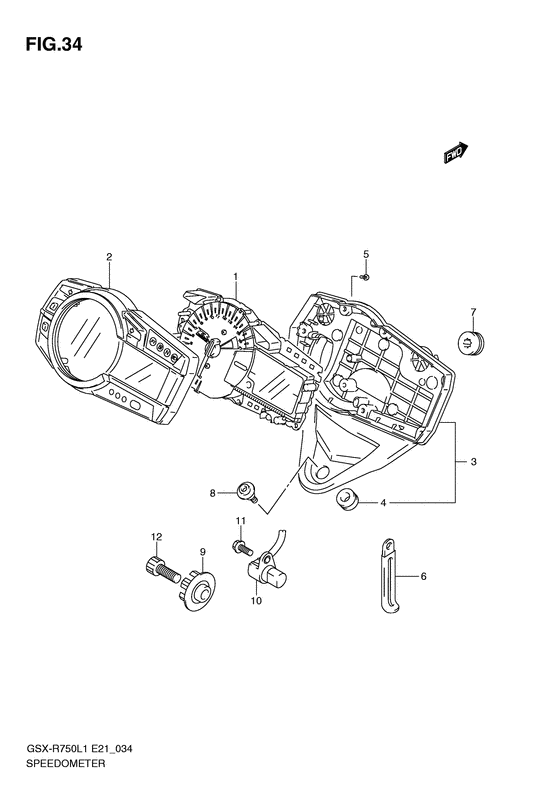 GSX-R750 Спидометр