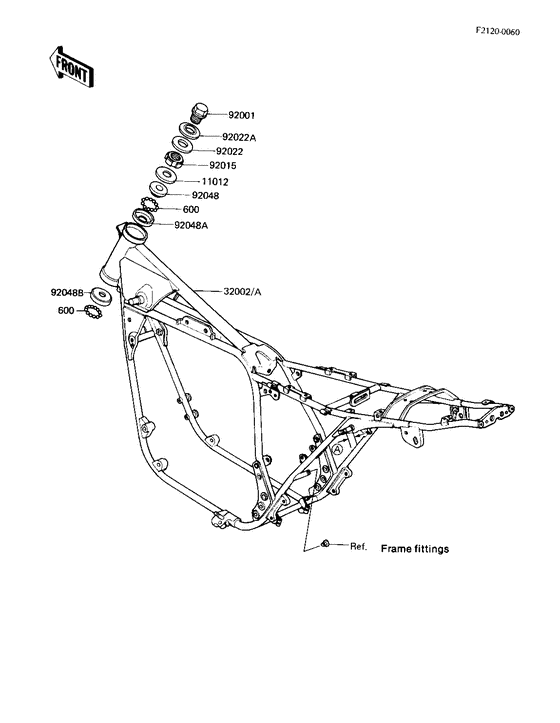 KZ750 Frame comp
