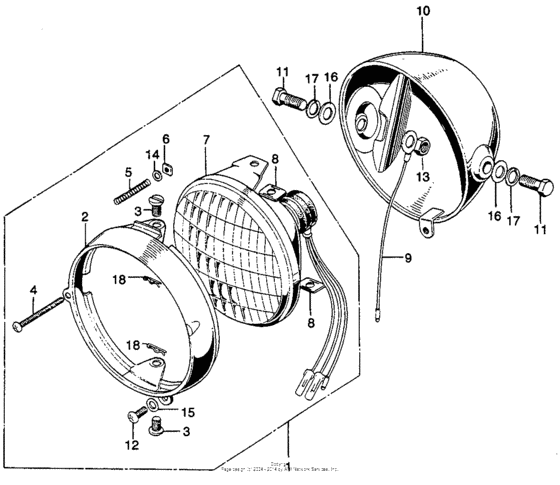 Headlight + headlight case