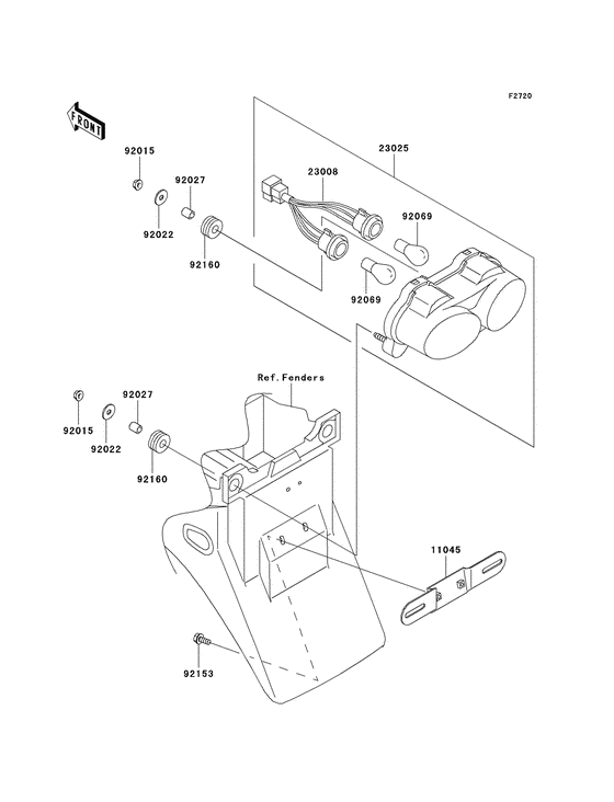 ZX600 Taillight unit ass`y