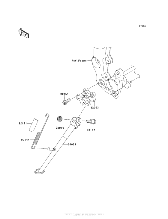 ZX636 Подножка