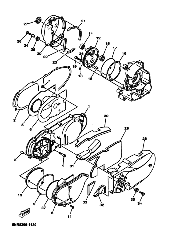 Crankcase cover ass`y  (v