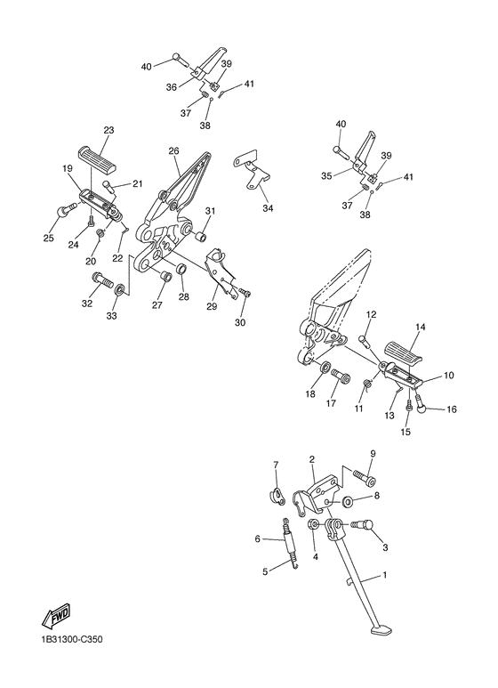FZ6-N Stand & footrest