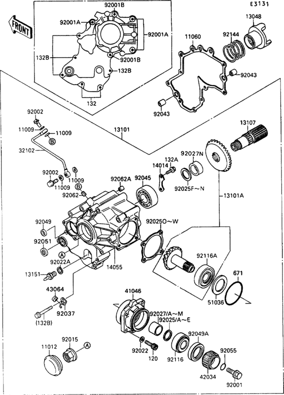 Front bevel gear(1/2)