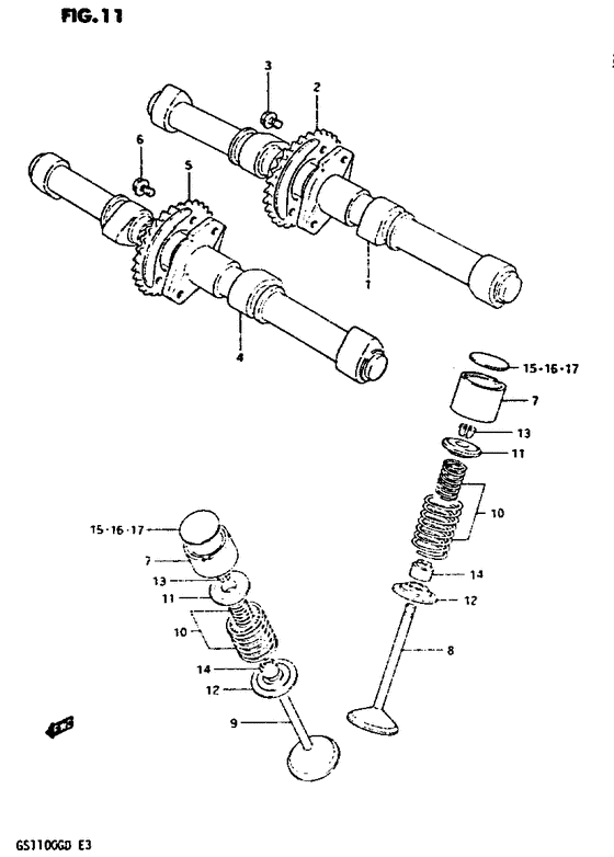 Cam shaft valve