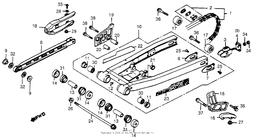 Swingarm + drive chain 83