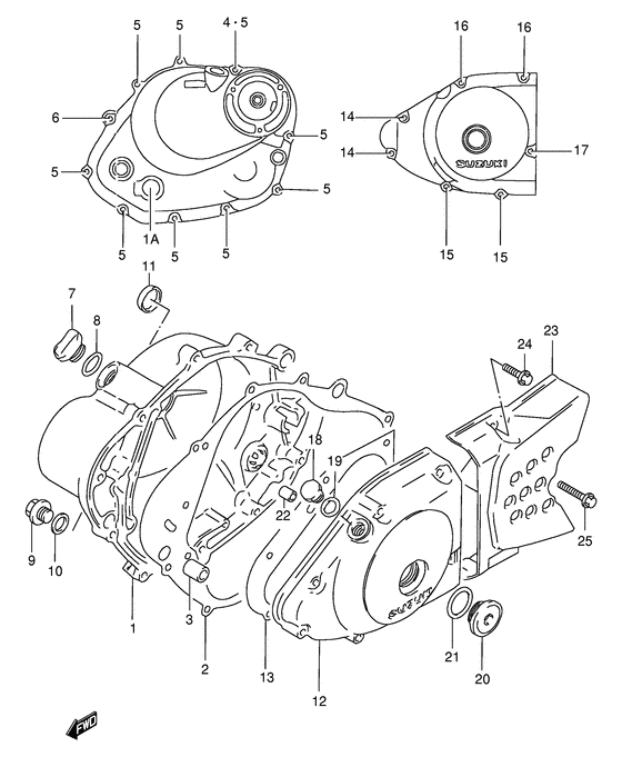 Crankcase cover ass`y  (v