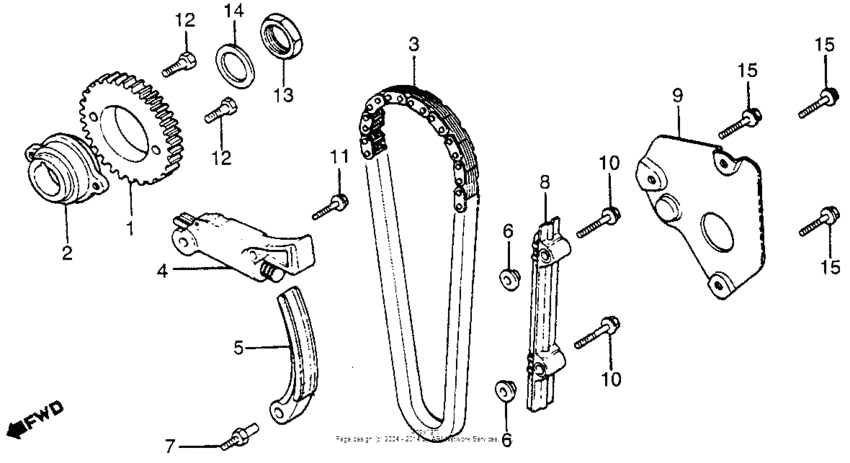 Cam chain + tensioner