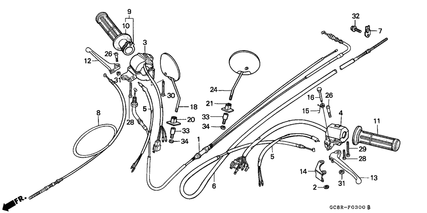 Handle lever/cable/switch