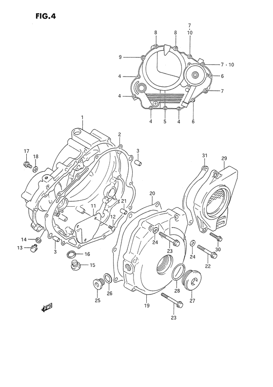 Crankcase cover ass`y  (v