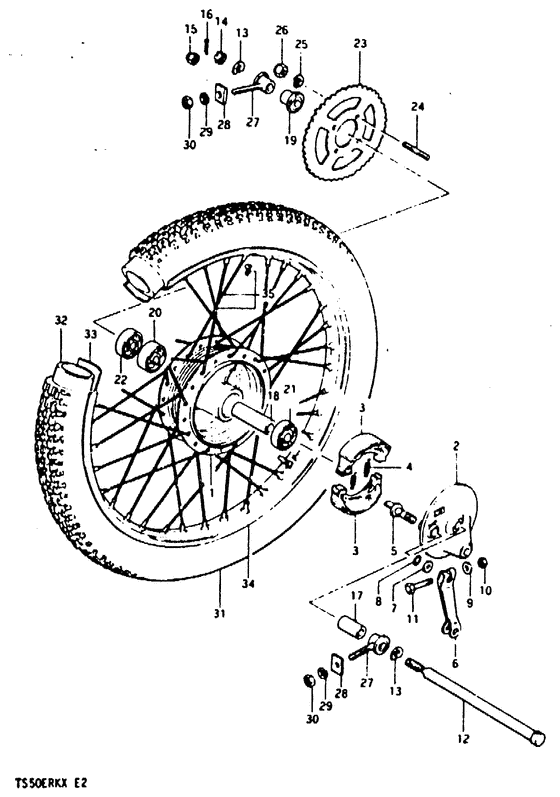 Rear wheel complete assy