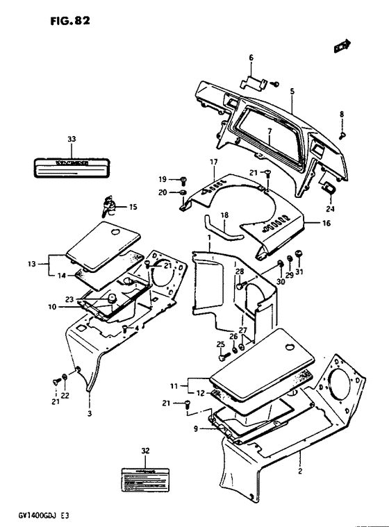 Inner cowling gv1400gdg/gtg/gdh/gdj