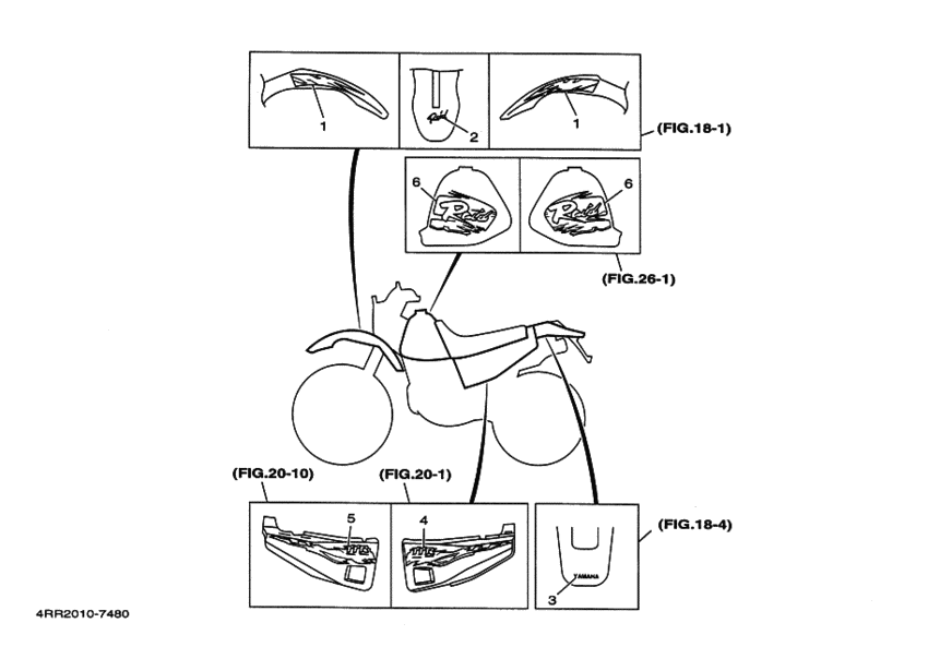 TT250R ｸﾞﾗﾌｲﾂｸ. ｴﾝﾌﾞﾚﾑ