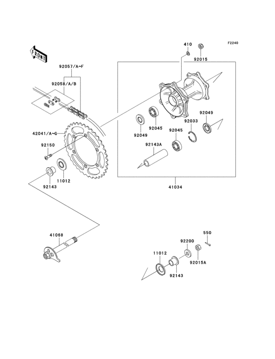 Rear hub(1/2)