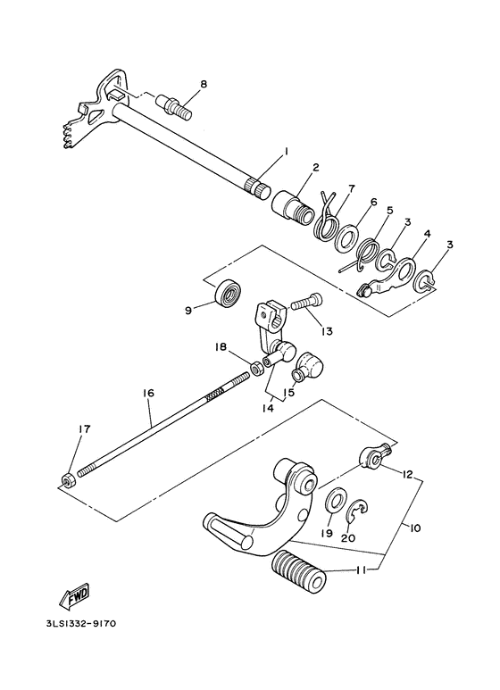 XV125S Вал переключения