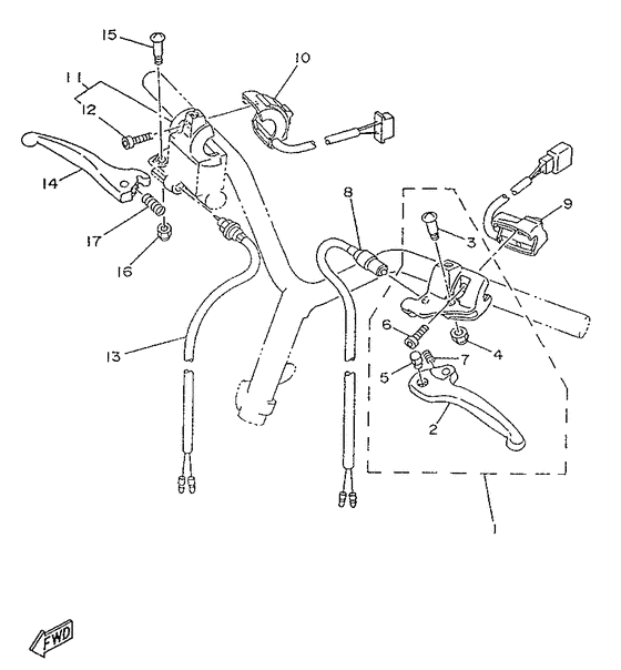 Handle switch. lever