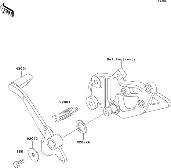 EX500 Педаль тормоза