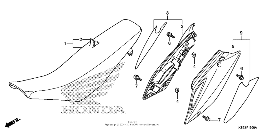 Seat + side cover