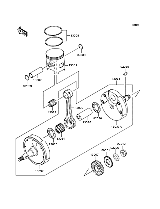 Crankshaft/piston