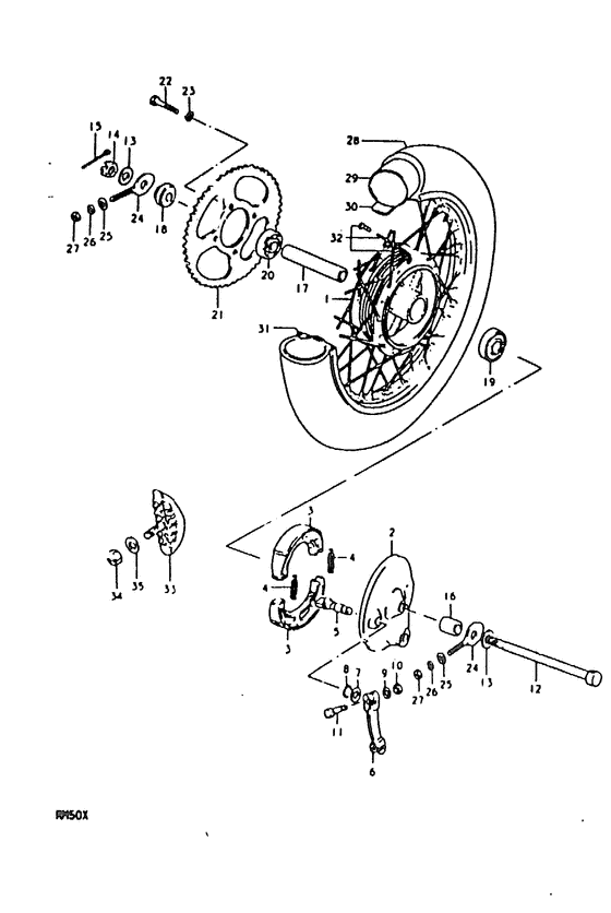 Rear wheel complete assy