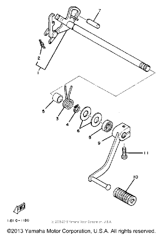 SR185J Shift shaft pedal