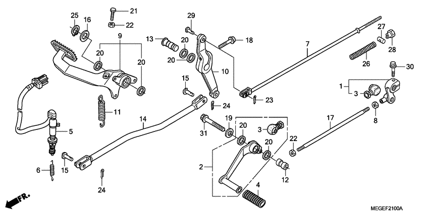 Brake pedal assy