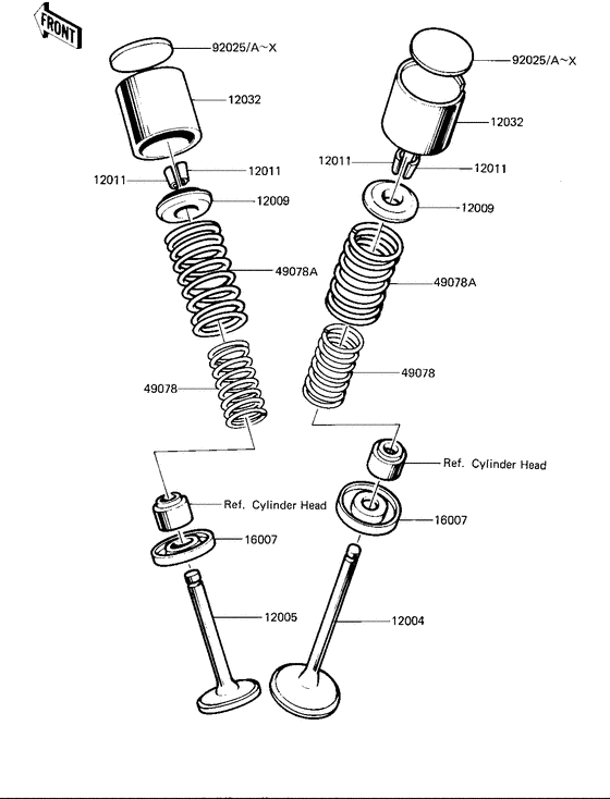 KZ1000 Клапана