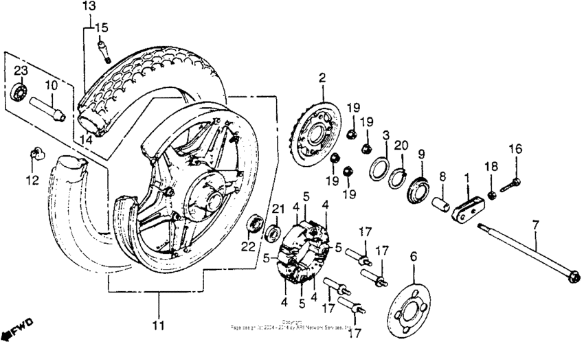 Cm400a/trear wheel 79-81