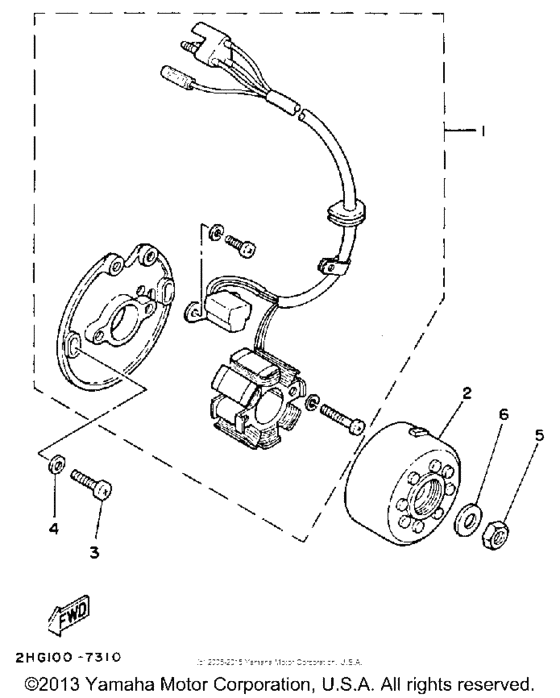 YZ125T Генератор