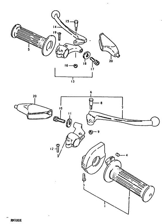 Handle grip - lever