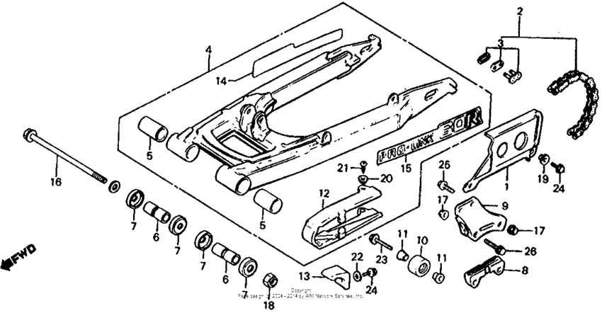 Swingarm + drive chain