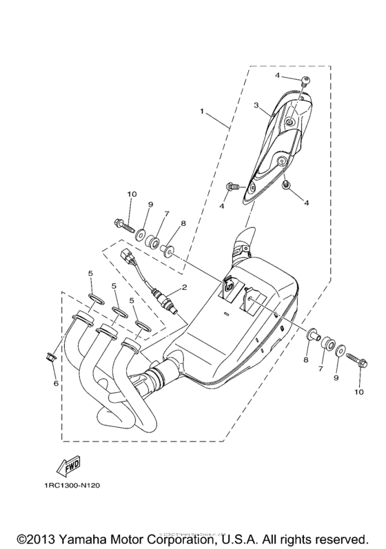 FZ09ECGY Выхлопная система