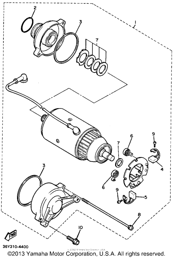 FJ1200S Стартер