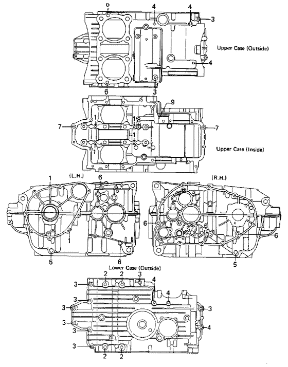 Crankcase bolt & stud pattern