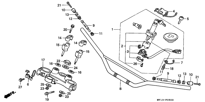 Handle pipe/top bridge