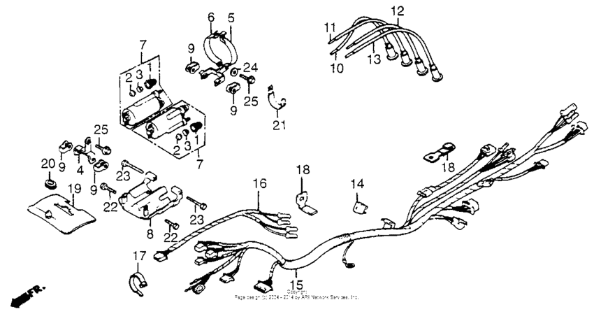 Wire harness + ignition coil + rectifier