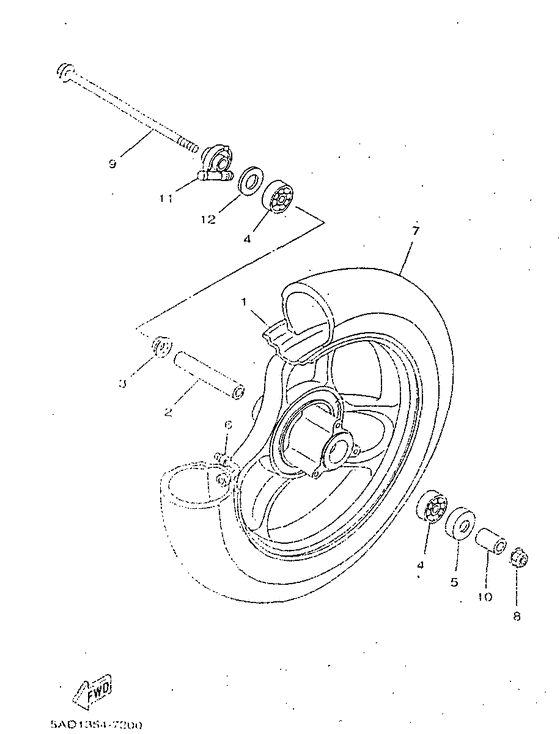 YN50R Переднее колесо