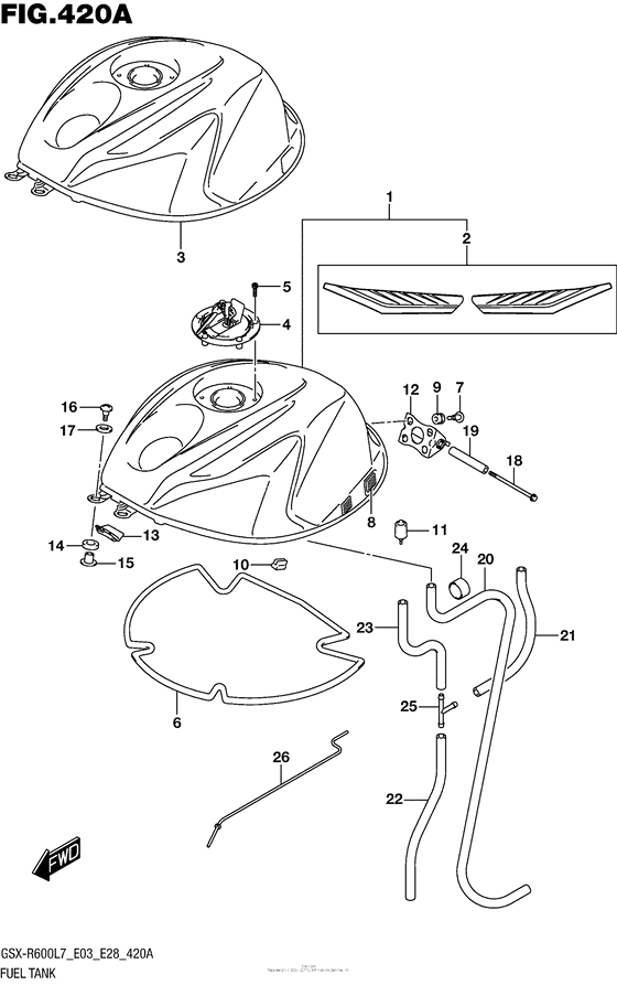 Fuel Tank (Gsx-R600L7 E03)