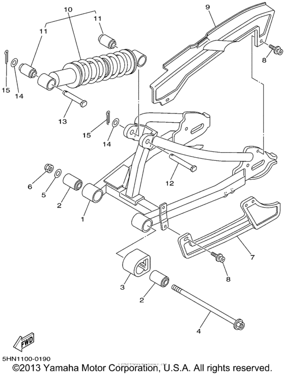 TTR90P Задний рычаг подвески