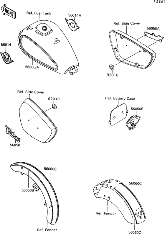 VN1500 Decals(blue / gray)
