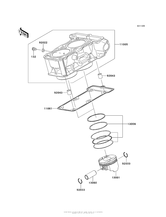 EX300 Цилиндр и поршни