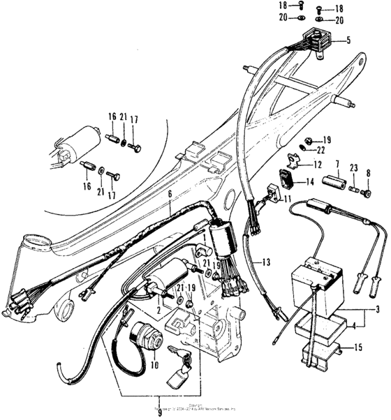 Wire harness + battery