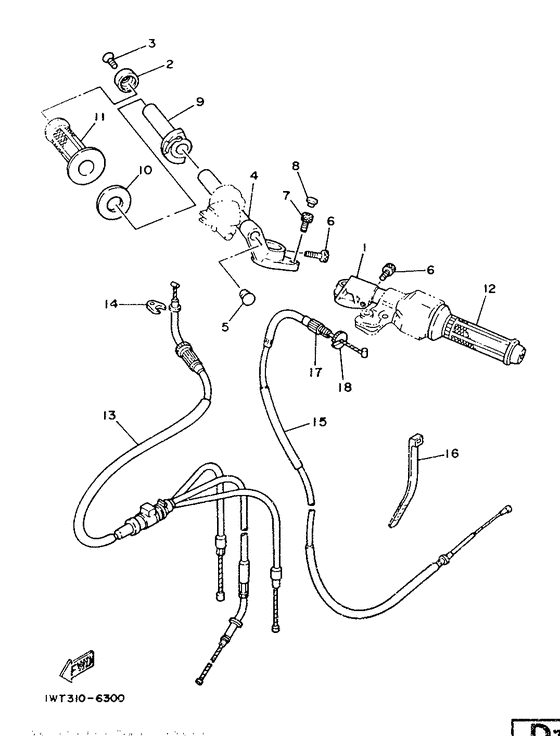 Steering handle. cable